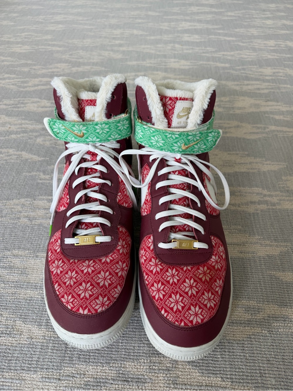Nike Air Force 1 High-Top Holiday Sneakers Size 15 - Nordic Christmas (2020)